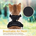thumbnail image 3 of Suministros para mascotas, arnés de pecho, correa para gatos, correa para caminar para gatos antigolpes, arnés para gatos para perros pequeños, cinturón de cuero ajustable, collar reflectante para arnés de gato, chaleco transpirable, negro S oso de fresa Electrónica, 3 of 5
