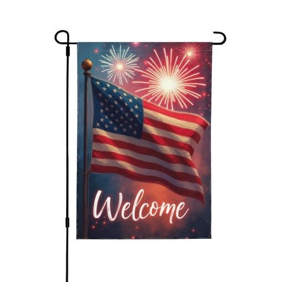Welcome American Flag Garden Flag 12x18 Inch Patriotic DoubleSided Yard Flag For Independence Day 4th Of July Memorial Day Outdoor Decoration Festive Holiday Banner