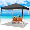 thumbnail image 3 of HOTEEL 10'x10' Pop up Canopy Tent, Outdoor Instant Commercial Tents, Shade Shelter Gazebo,for Backyard Parties Event,Black, 3 of 9