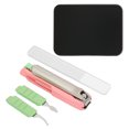 thumbnail image 2 of Cortaúñas Antisalpicaduras Multifuncional Sin Grietas Pulido Físico Cortaúñas Rosa Verde, 2 of 8