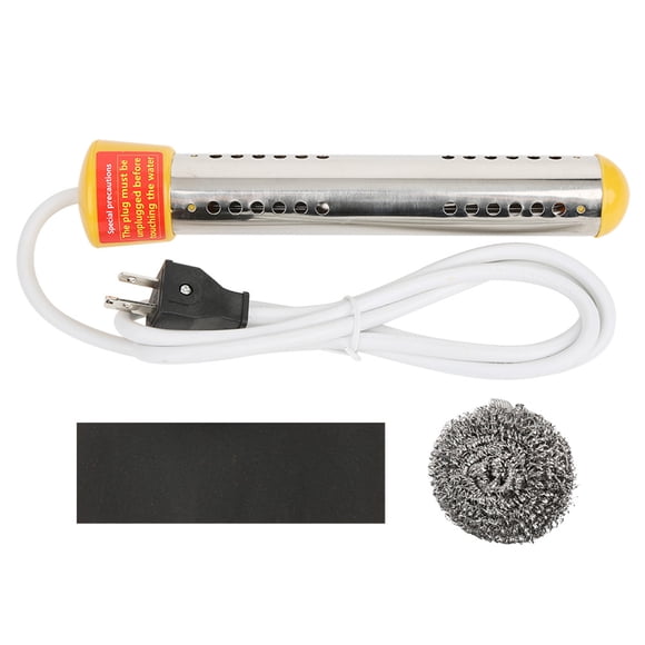 Calentador de agua eléctrico de inmersión de 1500 W para uso doméstico, varilla calefactora de 1,5 m, color amarillo