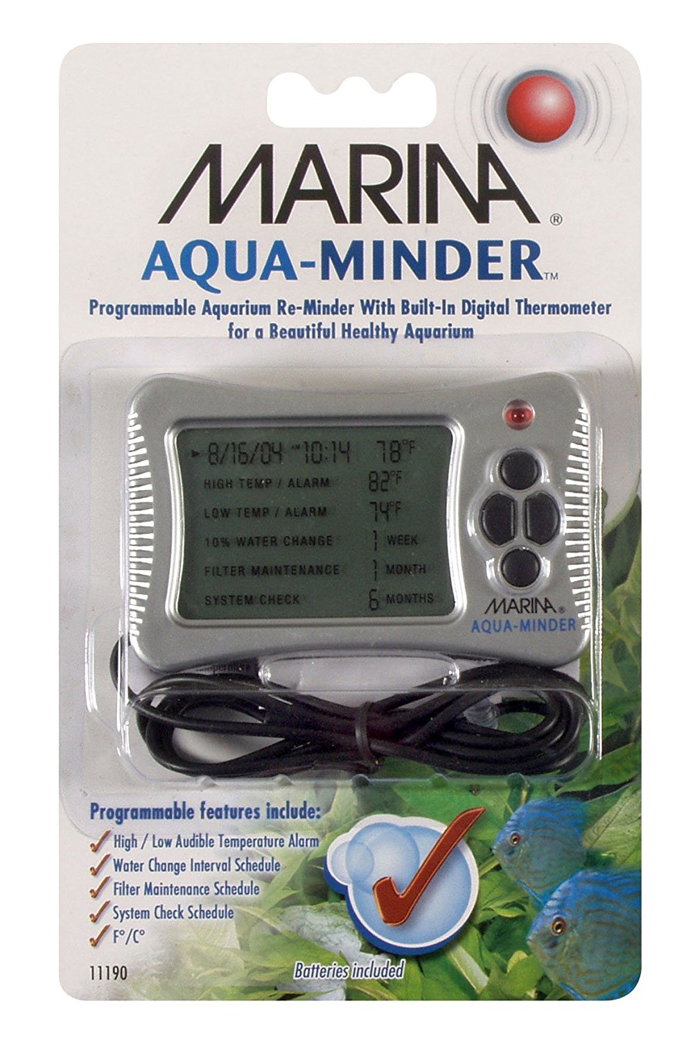 AquaMinder Programmable Digital Thermometer, Provides continuous