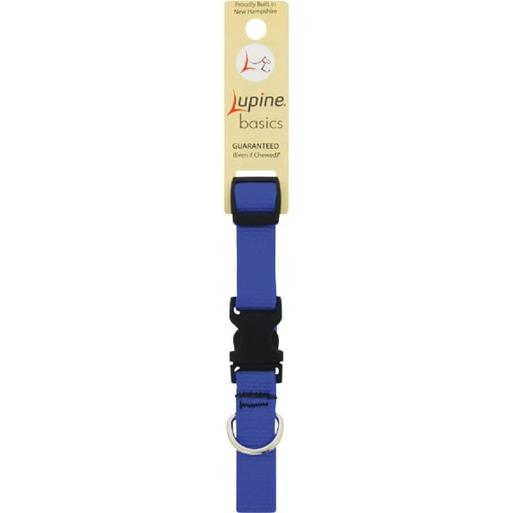Lupine 3/4 In. Traditional Solid Blue 9 to 14 In. Adjustable Collar 17501