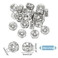 thumbnail image 4 of PH PandaHall 20 Pcs Perles Rondes Rondes en Acier Inoxydable 316 avec Strass pour Fabrication de Bijoux Couleur Acier Inoxydable, 4 of 4