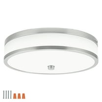 Design House Donohue LED 15" Dimmable Ceiling Light, Satin Nickel