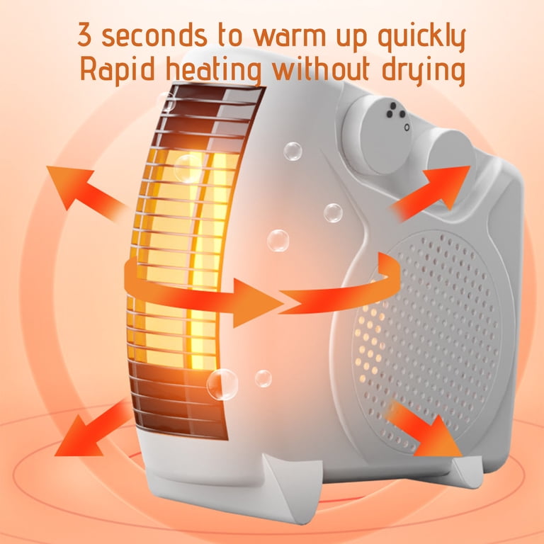 Latwne Mini Infrared Quartz Heater – 220W Portable Warm Fan, US Plug, Silent & No Radiation, For Home & Bathroom