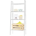 thumbnail image 1 of Estantería de Almacenamiento de 4 Niveles Librero de Acero al Carbono Estante Resistente Organizador Multiusos Rack Soporta Hasta 80 Kg para Dormitorio, Oficina, Sala de Estar, Garaje (Blanco), 1 of 4