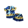 thumbnail image 3 of Dewadbow Toddler Kid Baby Boy Clothes Outfit Set Hawaiian Beach T Shirt Tops Shorts Pants, 3 of 5