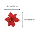 thumbnail image 4 of 6 piezas de pequeñas flores navideñas de doble capa, artificiales, simuladas, para decorar., 4 of 7