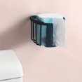 thumbnail image 3 of 1pc Punch-Free Toilet Paper Holder Box, Wall-Mounted Storage Toilet Roll Paper Storage Rack, Thickened And Enlarged Hollow Bathroom Storage Box, 3 of 4
