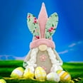 thumbnail image 4 of Moocorvic Knitted Bunny Easter Gnomes, Plush Spring Baskets Stuffed Animals Doll Birthday Gifts Table Ornament Home Decor, 4 of 9