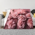 thumbnail image 1 of Fotbe Delicate Pink Carnations Manta de Franela con Estampado, Manta Ultrasuave para Cama, Sofá, Auto, Hipoalergénica y Antibolitas-50"x40", 1 of 6