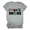 thumbnail image 2 of TSADFHJI T-Shirt pour Femmes Graphique Décontracté Été Motif Lettre Imprimé Col Rond Manches Courtes T-Shirt Top S Gris, 2 of 3