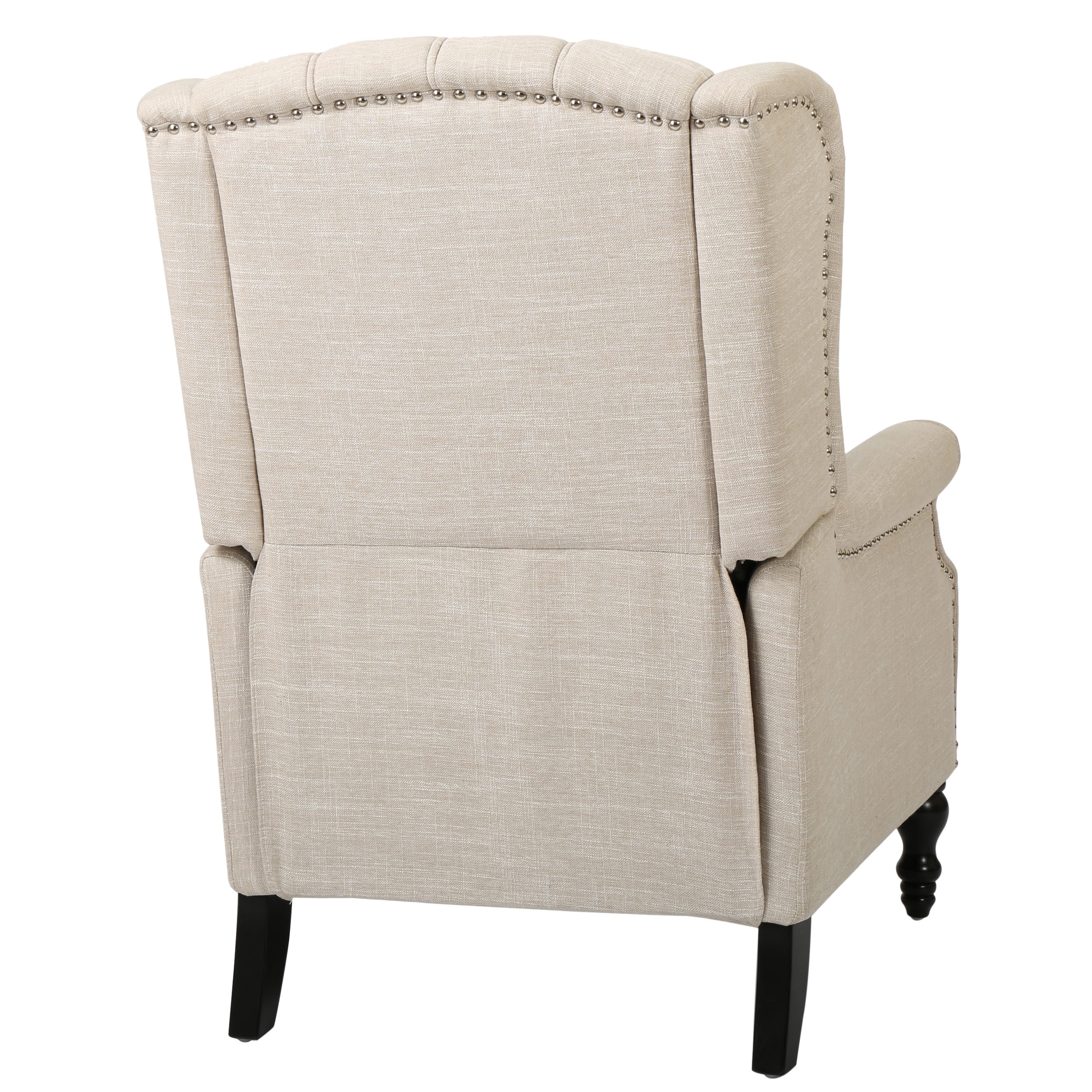 Noble House Walter Wingback Fabric Recliner Set of 2, Beige