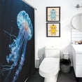 thumbnail image 3 of Jellyfish Ocean Style Shower Curtain for Bathroom with 12Hooks, Polyester Fabric Thick Shower Curtain Washable Waterproof Curtain, 3 of 5