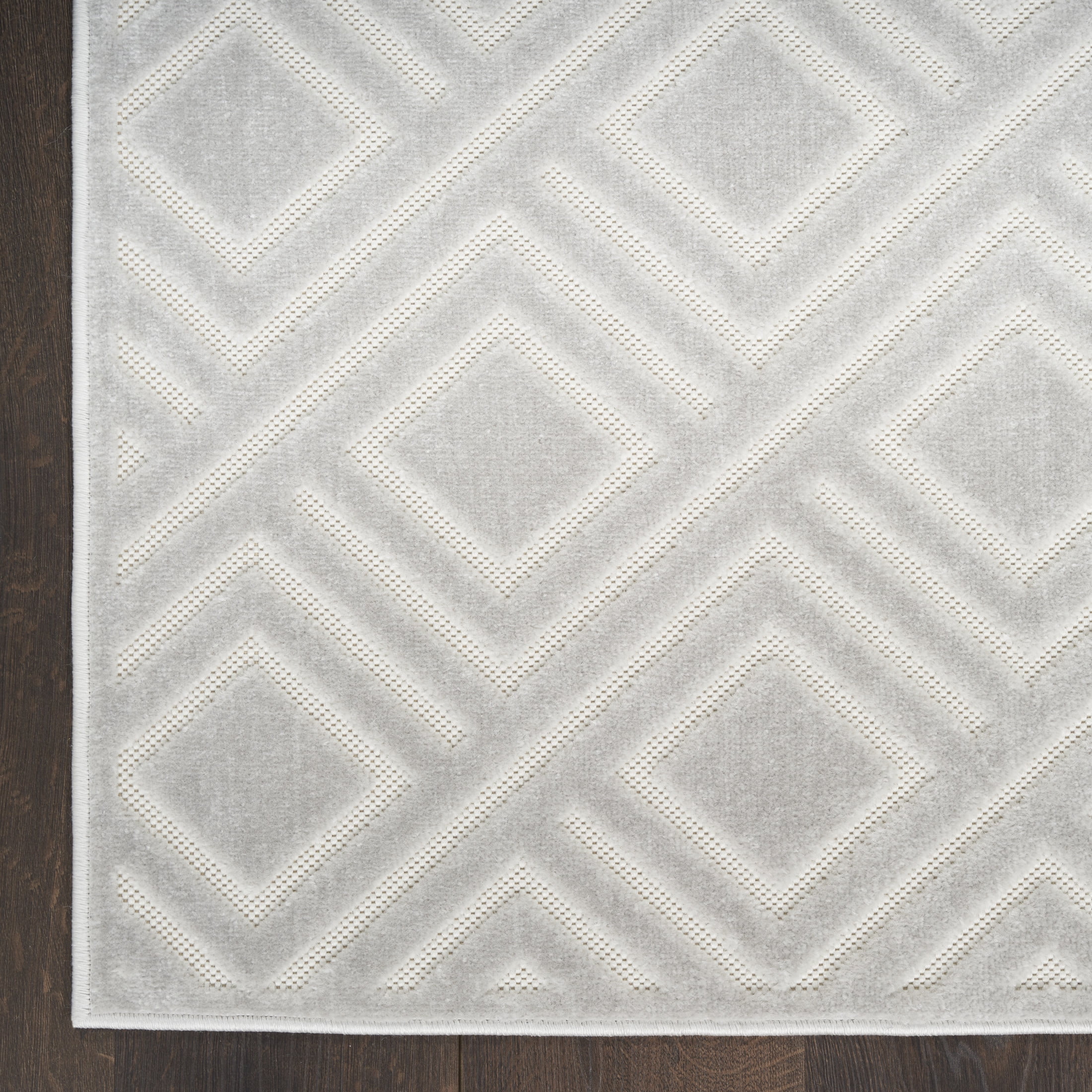 Nourison Casual 9'2" x 12' Light Grey Modern Indoor Rug