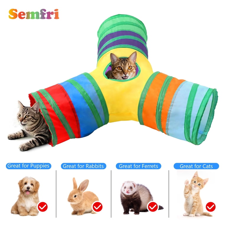 Semfri 21-Piece Interactive Cat Toy Set with Y-Tunnel photo 2