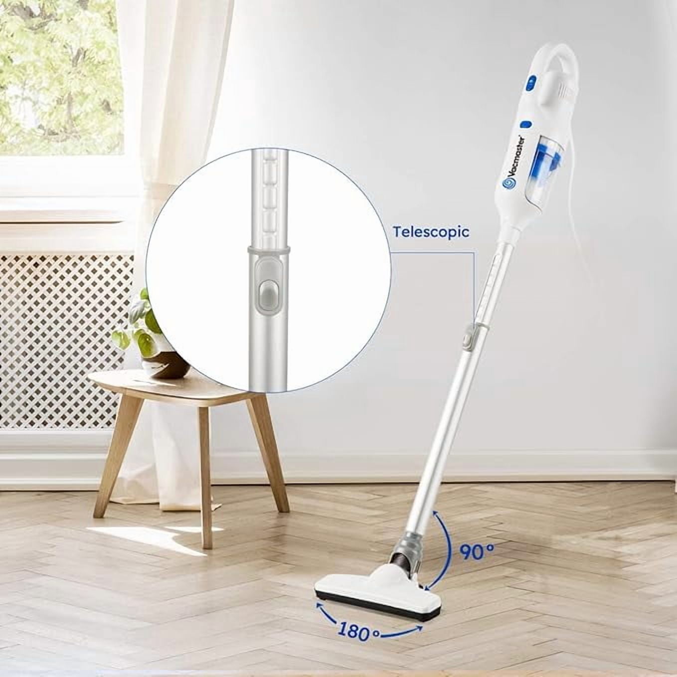 Vacmaster Corded Stick Vacuum Cleaner 2 in 1 Ultra-Lightweight 14Kpa Power Suction Handheld Vacuum Cleaner with Washable HEPA Filter for Home, Car, Pet Hair, Carpet, Hard Floor