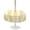 Yellow, White, Gold, variant on Outdoor Tablecloth with Umbrella Hole for Patio/Picnic/Party/Camping, Red Striped Waterproof Table Cloth Rectangle Table Cover Washable, Modern Thin Line Vertical Stripes (54"x 80")