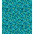 thumbnail image 3 of Teal Twin Size Duvet Cover Set, Abstract Wave Design with Different Colors Ocean Themed Marine Life Pattern Print, Decorative 2 Piece Bedding Set with 1 Pillow Sham, Blue Mint Green, by Ambesonne, 3 of 3