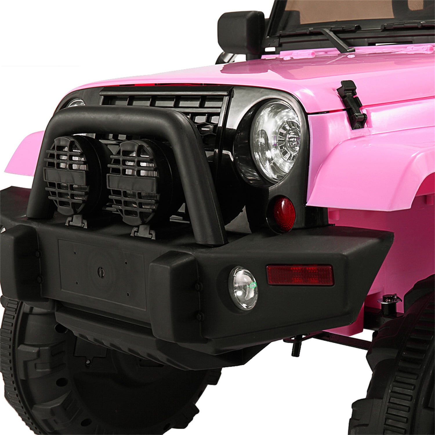 CIPACHO 12V Kids Ride On Car, 3 Speeds Battery Powered Jeep Truck with Remote Control for Girls Boys, Indoors and Outdoors, Pink