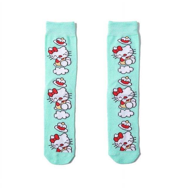 Calcetines de algodón para mujer con dibujos animados de Hello Kitty, calcetines de moda, calcetines de Hello Kitty para mujer, calcetines de Amazon para mujer, calcetines de comercio exterior