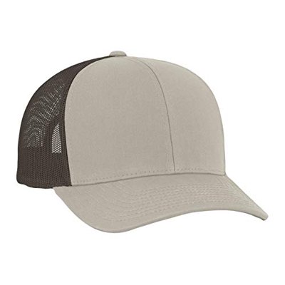 Buy Trenz Shirt Company Pacific Headwear Blank Trucker Mesh Hat Khaki Brown Mesh Online In Tonga