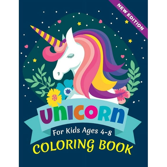 Unicorn Coloring Book: For Kids Ages 3-8, Newly Released, US Edition (Paperback)(Large Print)