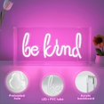 thumbnail image 2 of Letrero de neón HOSITARK Be Kind rosa, 30 x 15 cm, USB LED, 2 of 7