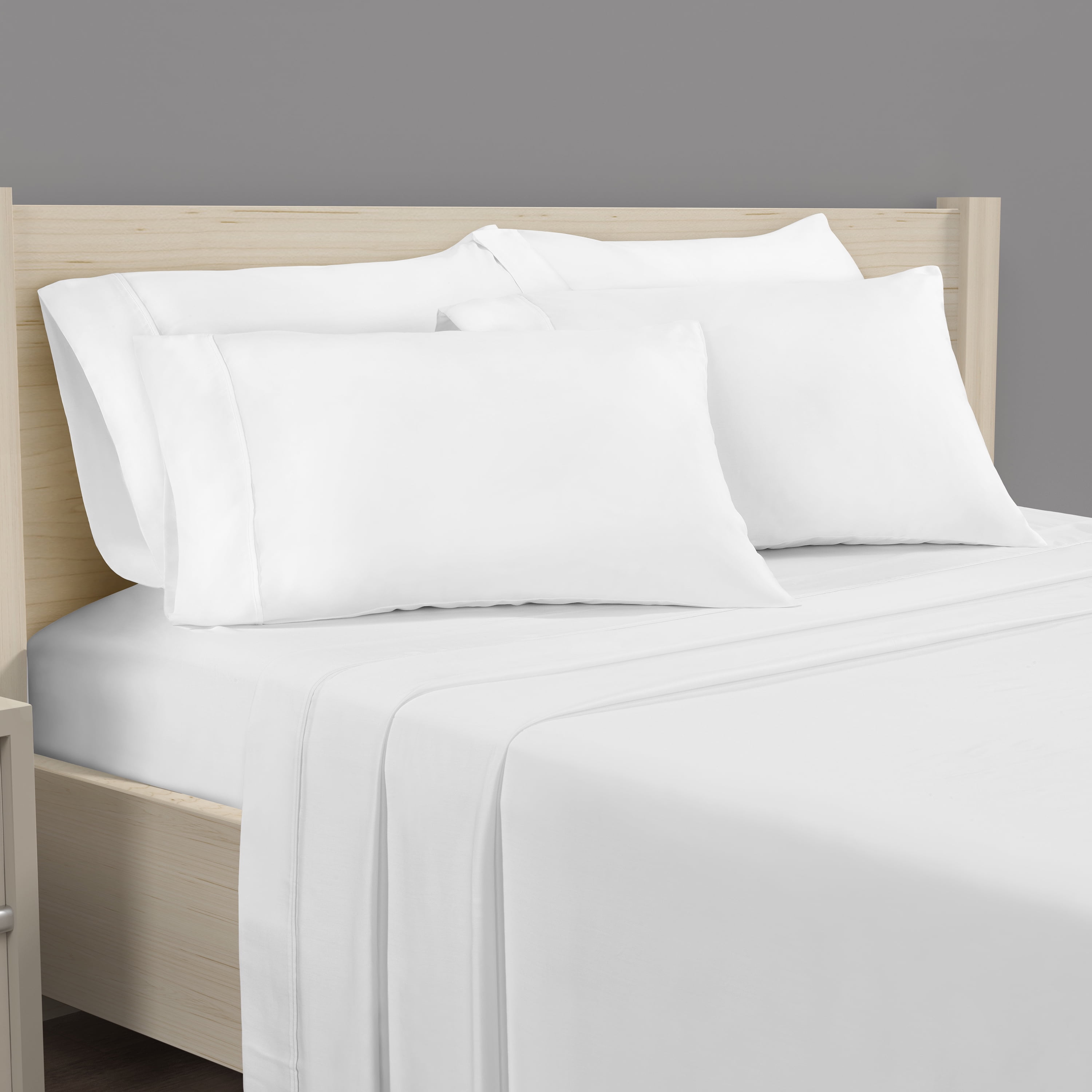 Serta So Natural 6-Piece 300 Thread Count Brilliant White Sheet Set, King