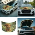 thumbnail image 7 of Yuyamidu Highland Cow Car Hood Cover Green Leaf Side Mirror Covers for Cars Sedans 1 Car Front Hood Cover Protector 2 Auto Side View Mirror Covers St. Patrick's Day Car Exterior Accessory, 7 of 7