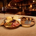 thumbnail image 4 of Gaderth 3 Pack Mini Charcuterie Boards 7.7" Round Wood Cheese Board Set with Knife & Fork, Thank You Gift Box for Guest Bridal, Baby Shower - Acacia Wood, 4 of 7