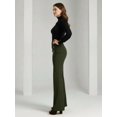 thumbnail image 5 of J. METHOD Women’s High Waisted Sailor Bell Bottom Elastic Waist Long Pants Made in USA NEWP44 Olive XL, 5 of 7