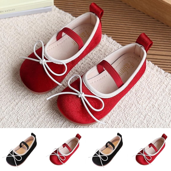 Viluyesy Girls’ Spring Summer Flat Shoes – Soft Sole Mary Jane Style with Dopamine-Inspired Bowknot, English Vintage Design, Comfortable Formal & Casual Footwear Black Size 7