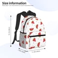 thumbnail image 4 of Daiia Hand Drawn Watermelon School Backpack for Men Women, Unisex Large Waterproof Bookbag Schoolbag Casual Daypack for High School/College/Teens/Travel/Work Black, 4 of 8