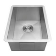 thumbnail image 5 of Ruvati 14-inch Undermount 16 Gauge Zero Radius Bar Prep Kitchen Sink Single Bowl, 5 of 14