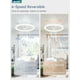 thumbnail image 4 of Ventilador de techo LEDIARY de 20 pulgadas, perfil bajo, regulable, blanco, 4 of 8