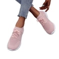thumbnail image 5 of EKVAHL Orthopedic Lace‑Up Sneakers for Women, Knit Wide Width Non‑Slip Athletic Shoes, Gym Workout Daily Outdoor Running Sneakers Pink, 5 of 6