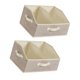 thumbnail image 4 of 2 contenedores de almacenamiento plegables, esenciales para organizar el armario, ahorran espacio y son una cesta de almacenamiento dividida para Beige, 4 of 9