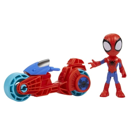 Marvel Spidey and His Amazing Friends, Spidey Action Figure & Toy Motorcycle, Kids 3 and Up
