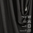 thumbnail image 3 of 3S Brother's Home Decorative Anthracite Curtains 100" Wide Extra Long Luxury Colors Linen Look Custom Made 5-25 Feet Made in Turkey Hang Back Tab & Rod Pocket Single Panel Home Décor (100"Wx288"L), 3 of 6