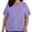 Purple, variant on Avrnliq Plus Size Women's Classic Fit V-Neck Short Sleeve Scrub Top