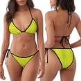 thumbnail image 3 of Disketp Yellow para Bañador de Dos Piezas para Mujer, Bikini Sexy Halter String, Conjunto de Bikini en Triángulo, 3 of 6
