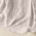 thumbnail image 5 of felwors 2025 Summer Women's Lightweight Linen Gauze Blouses - Embroidered Crew Neck 3/4 Sleeve Boho Loose Tunics Khaki, XXXL, 5 of 7