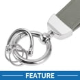 thumbnail image 3 of Unique Bargains Car Keychain Universal Key Chain with Ring for Key Fobs for Home Zinc Alloy Silver Tone Gray 1 Set, 3 of 6