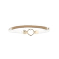thumbnail image 1 of Cinturones delgados de alta cintura para mujeres INSPIRE CHIC con hebilla de metal ajustable, blanca, hebilla grande redonda de 22"-39"*3/8"(L*W), 1 of 5