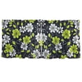 thumbnail image 7 of Yayeee Kitchen Curtains Tier Set of 2 Light Filtering 57"x36" Over Sink Window Panels, White Flower Pattern, 7 of 7