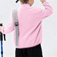thumbnail image 2 of Nestiefly Boys Pullover Hoodis Sweatshirt Solid Fleece Quarter Zip Fall Clothes for Boys Pink 140, 2 of 2