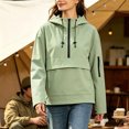 thumbnail image 2 of TaTaai Womens Anorak Long Sleeve Half Zip Hooded Waterproof Windbreaker with Pockets Lightweight Outdoor Hiking Jacket, 2 of 8