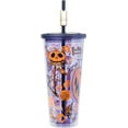 thumbnail image 6 of Silver Buffalo Disney Tim Burton's Nightmare Before Christmas Halloween Jack O-Lantern and Candy Featuring Jack Skellington Plastic Cold Cup with Lid and Straw Topper, 24 Ounces, 6 of 6